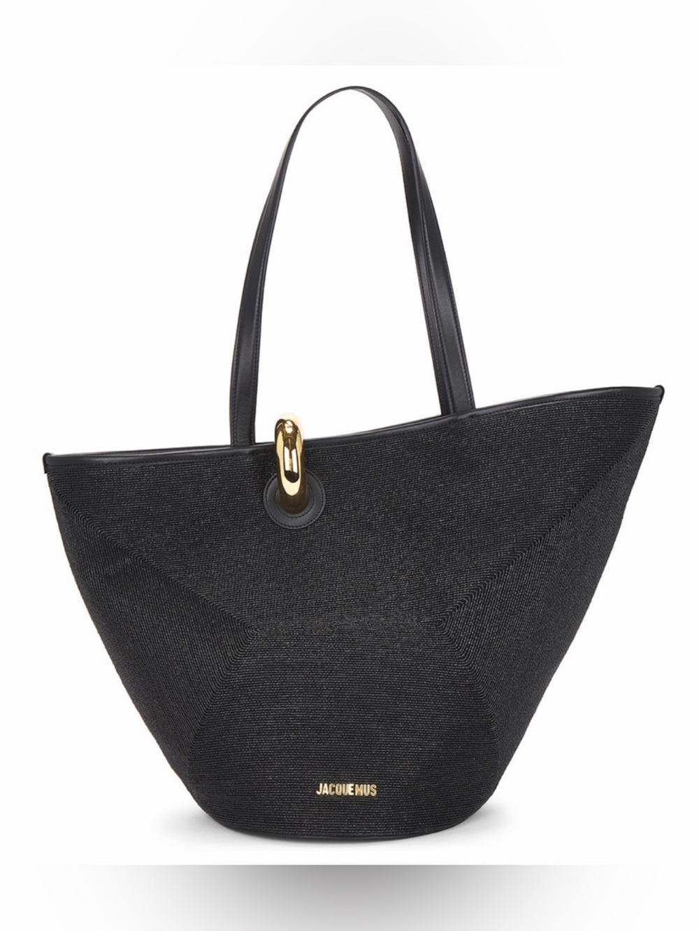 JACQUEMUS Bambola raffia tote shoulder bag